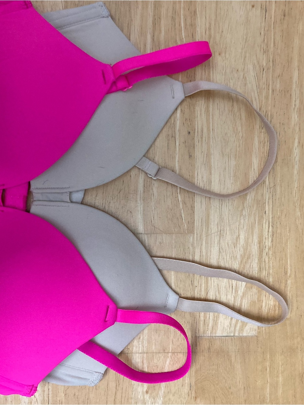 Hanes Hot Pink & Nude Lined T-Shirt Bras